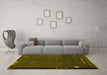 Machine Washable Abstract Yellow Modern Rug in a Living Room, wshabs1866yw