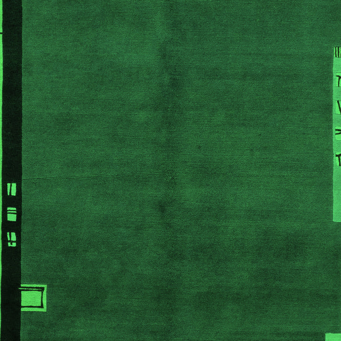 Machine Washable Abstract Green Modern Area Rugs, wshabs1866grn