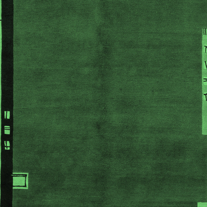 Machine Washable Abstract Emerald Green Modern Area Rugs, wshabs1866emgrn