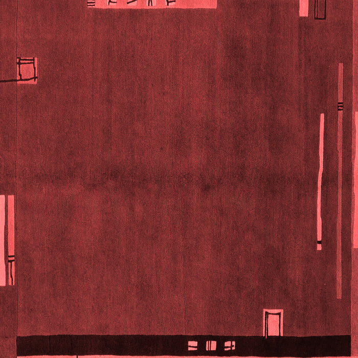 Machine Washable Abstract Red Modern Rug, wshabs1866red