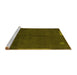 Sideview of Machine Washable Abstract Yellow Modern Rug, wshabs1866yw