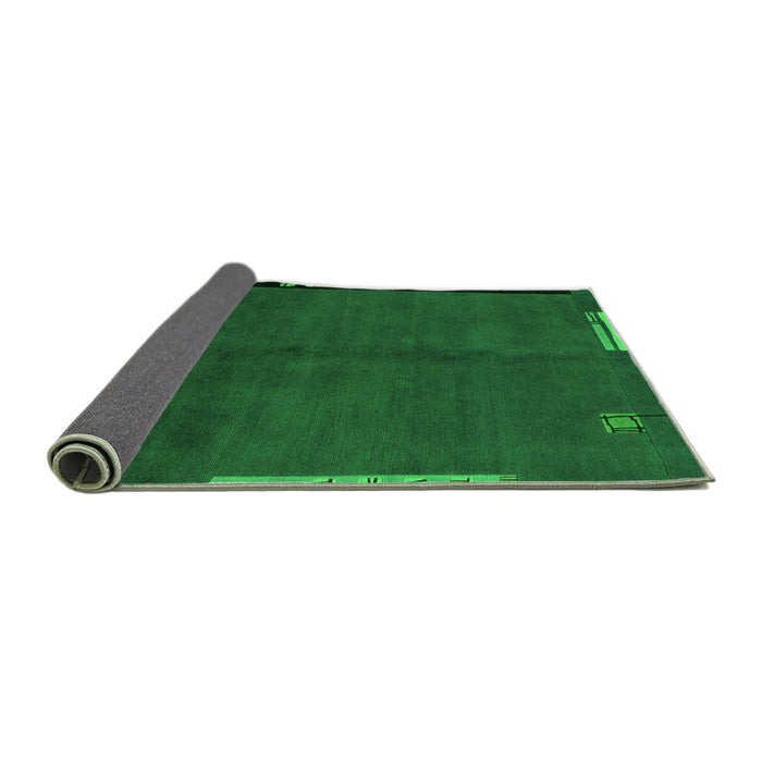 Sideview of Abstract Green Modern Rug, abs1866grn