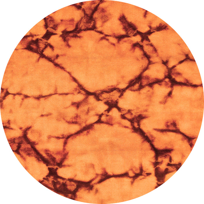 Round Abstract Orange Modern Rug, abs1867org