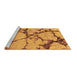 Sideview of Machine Washable Abstract Brown Modern Rug, wshabs1867brn