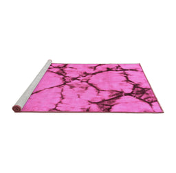 Sideview of Machine Washable Abstract Purple Modern Area Rugs, wshabs1867pur