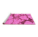 Sideview of Machine Washable Abstract Purple Modern Area Rugs, wshabs1867pur