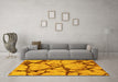 Machine Washable Abstract Yellow Modern Rug in a Living Room, wshabs1867yw