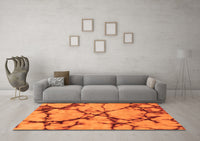 Machine Washable Abstract Orange Modern Rug, wshabs1867org