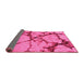 Sideview of Abstract Pink Modern Rug, abs1867pnk