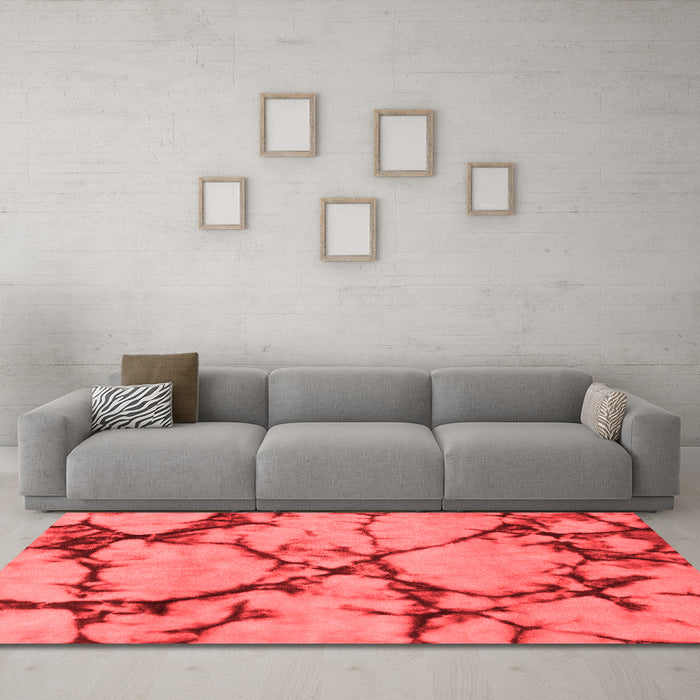 Modern Red Washable Rugs