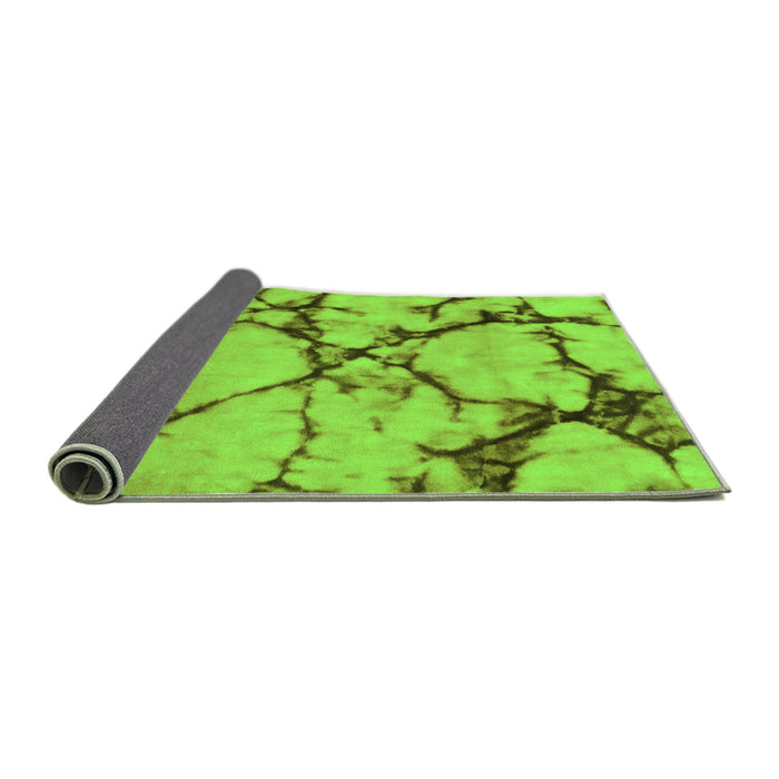 Sideview of Abstract Green Modern Rug, abs1867grn