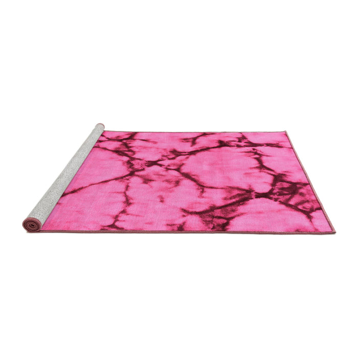 Sideview of Machine Washable Abstract Pink Modern Rug, wshabs1867pnk