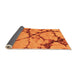 Sideview of Abstract Orange Modern Rug, abs1867org