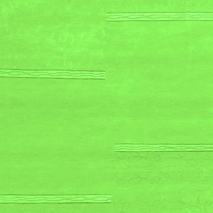 Square Solid Green Modern Rug, abs1868grn