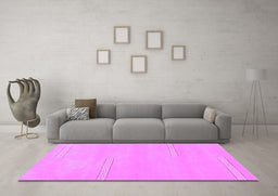 Machine Washable Solid Purple Modern Area Rugs in a Living Room, wshabs1868pur