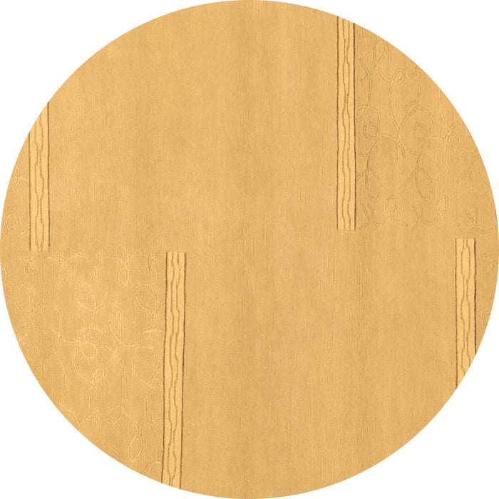 Round Solid Brown Modern Rug, abs1868brn