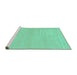 Sideview of Machine Washable Solid Turquoise Modern Area Rugs, wshabs1868turq