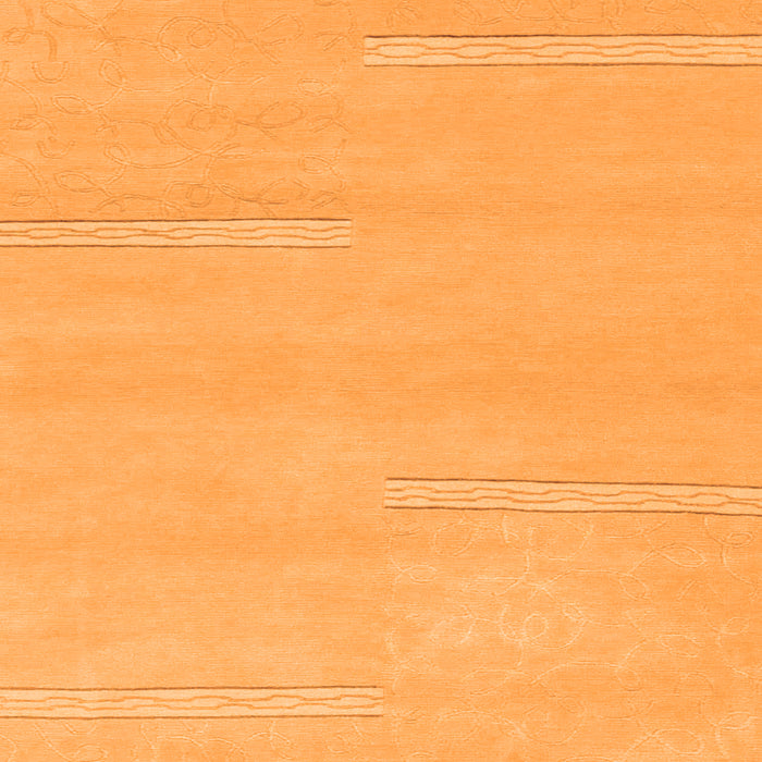 Square Machine Washable Solid Orange Modern Area Rugs, wshabs1868org