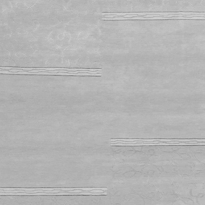 Square Solid Gray Modern Rug, abs1868gry