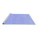 Sideview of Machine Washable Solid Blue Modern Rug, wshabs1868blu