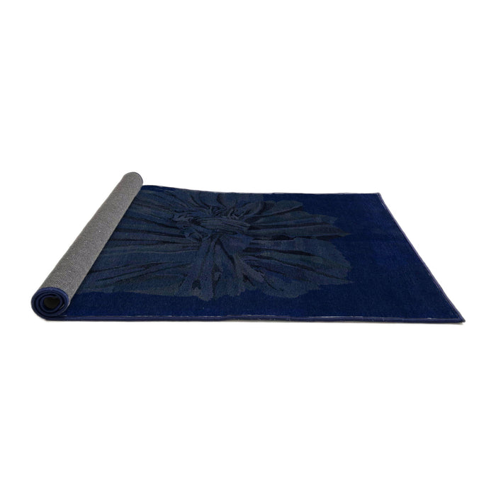 Sideview of Abstract Blue Modern Rug, abs1869