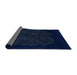 Sideview of Abstract Blue Modern Rug, abs1869