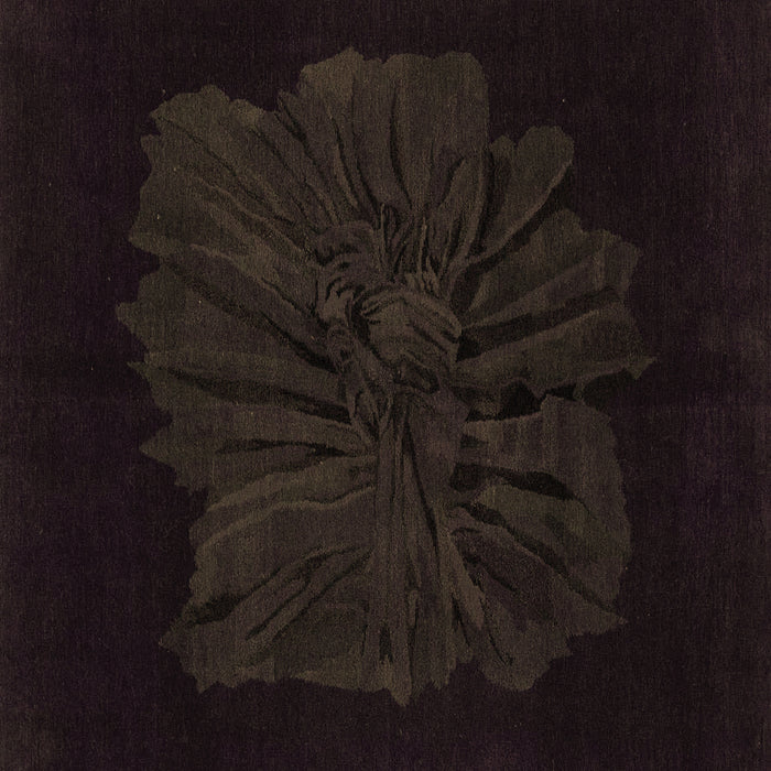 Square Abstract Brown Modern Rug, abs1869brn