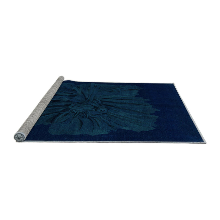 Sideview of Machine Washable Abstract Light Blue Modern Rug, wshabs1869lblu