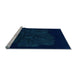 Sideview of Machine Washable Abstract Light Blue Modern Rug, wshabs1869lblu