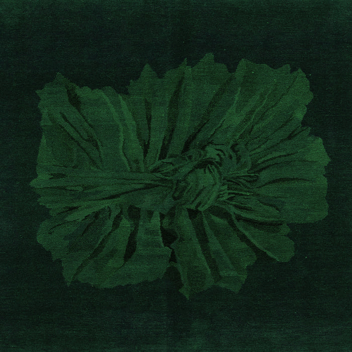 Square Machine Washable Abstract Green Modern Area Rugs, wshabs1869grn