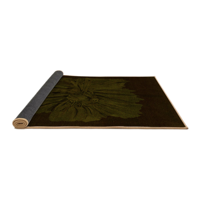 Sideview of Abstract Yellow Modern Rug, abs1869yw