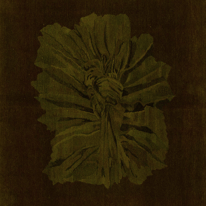 Square Machine Washable Abstract Yellow Modern Rug, wshabs1869yw