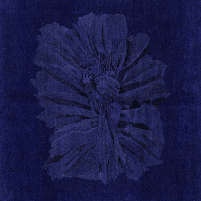 Square Machine Washable Abstract Blue Modern Rug, wshabs1869blu