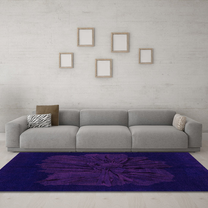 Machine Washable Abstract Pink Modern Rug in a Living Room, wshabs1869pnk