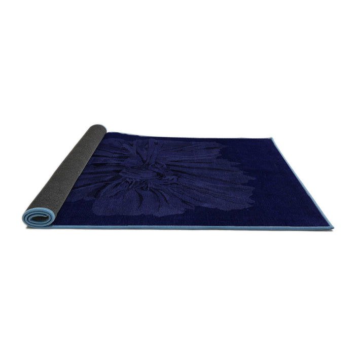 Sideview of Abstract Blue Modern Rug, abs1869blu