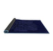 Sideview of Abstract Blue Modern Rug, abs1869blu