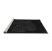 Sideview of Machine Washable Abstract Gray Modern Rug, wshabs1869gry