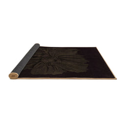 Sideview of Abstract Brown Modern Rug, abs1869brn