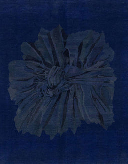 Machine Washable Abstract Lapis Blue Rug, wshabs1869