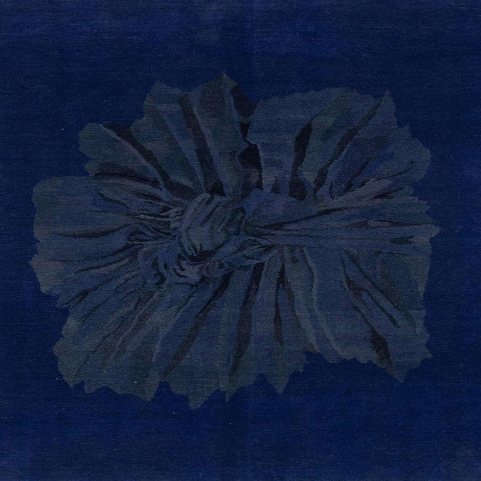 Square Machine Washable Abstract Lapis Blue Rug, wshabs1869