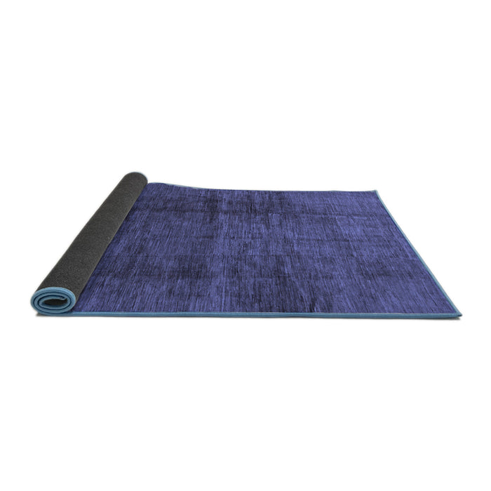 Sideview of Abstract Blue Modern Rug, abs186blu