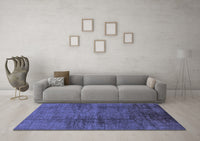 Machine Washable Abstract Blue Modern Rug, wshabs186blu