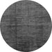 Round Abstract Gray Modern Rug, abs186gry