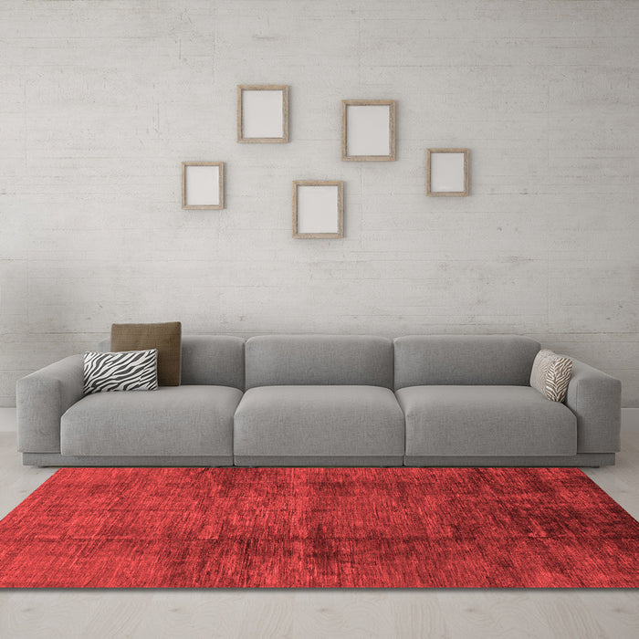 Modern Red Washable Rugs