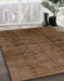 Abstract Light Brown Modern Rug in Family Room, abs186