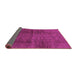 Sideview of Abstract Pink Modern Rug, abs186pnk