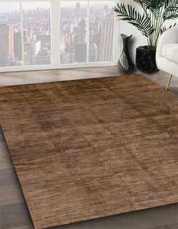 Machine Washable Abstract Light Brown Rug in a Family Room, wshabs186