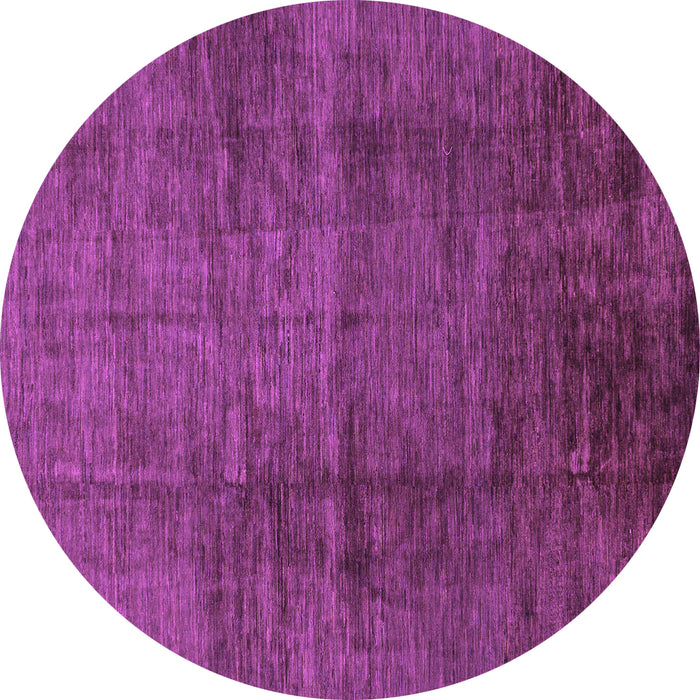 Round Abstract Purple Modern Rug, abs186pur