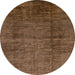 Round Machine Washable Abstract Light Brown Rug, wshabs186