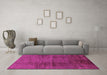 Machine Washable Abstract Pink Modern Rug in a Living Room, wshabs186pnk